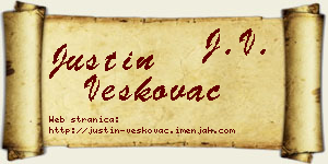 Justin Veškovac vizit kartica